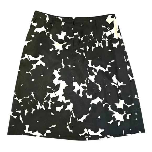 Vintage Silk Banana Republic Floral Midi Skirt Sz 4 - Picture 2 of 12
